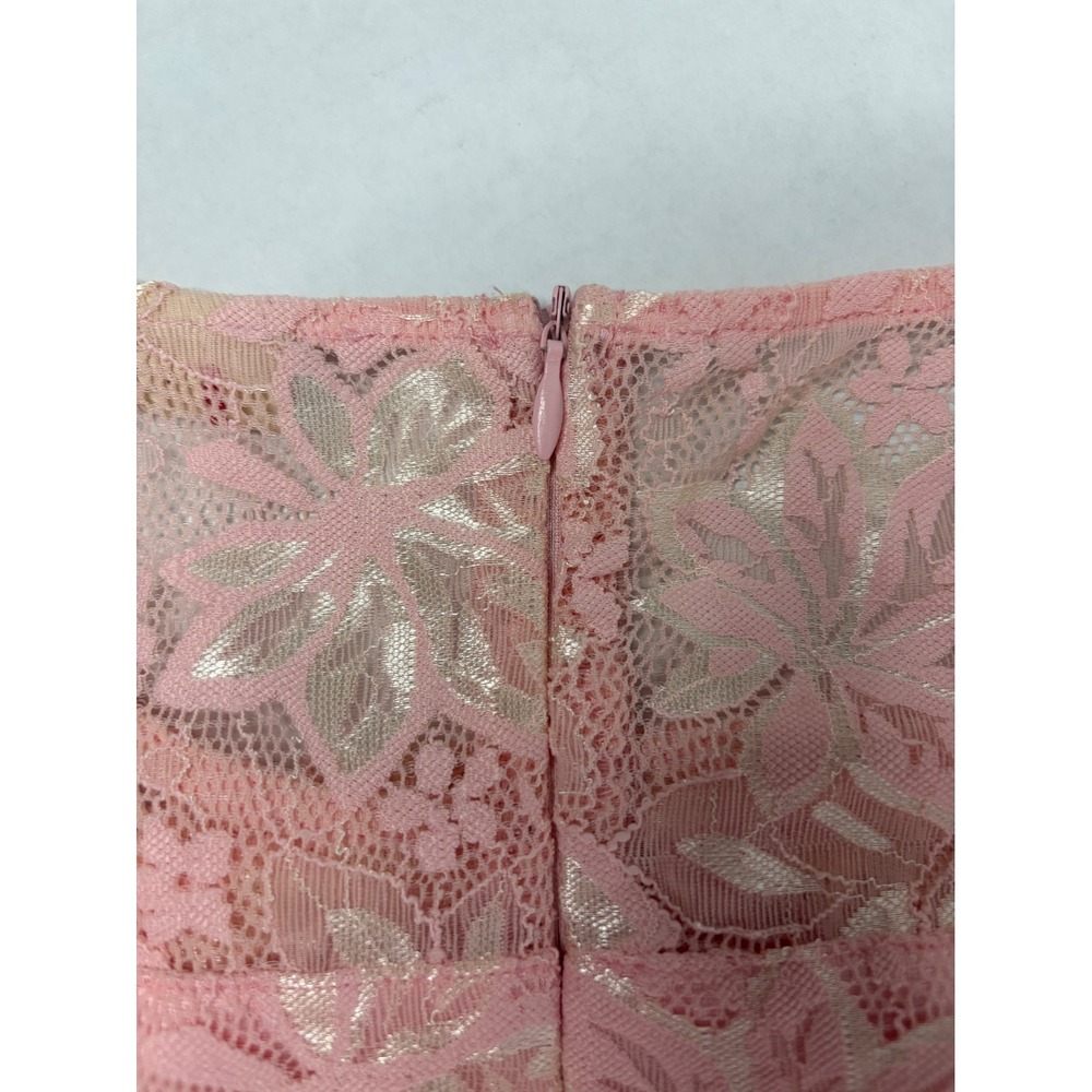 Belle Poque Pink Floral Lace Sleeveless Fit Flare Cocktail Dress XXL Womens - Picture 10 of 13